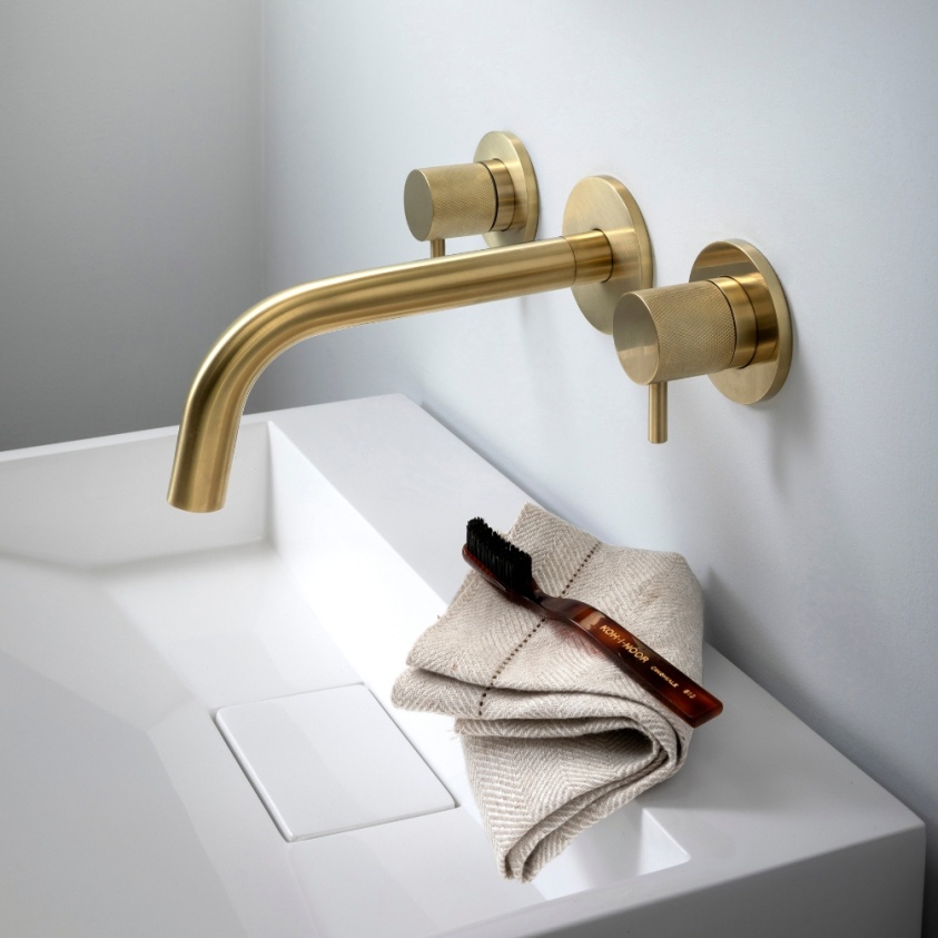 Product Lifestyle image of the JTP Vos Brushed Brass Bath/Basin Spout